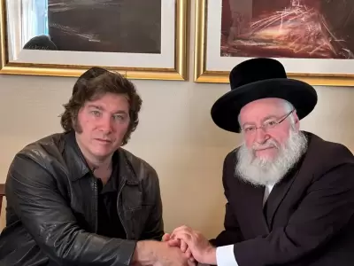 Javier Milei junto al rabino Osher Vai.
